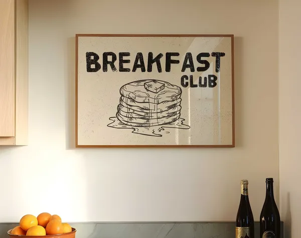 Vintage Pancakes Poster, Retro Kitchen Wall Art