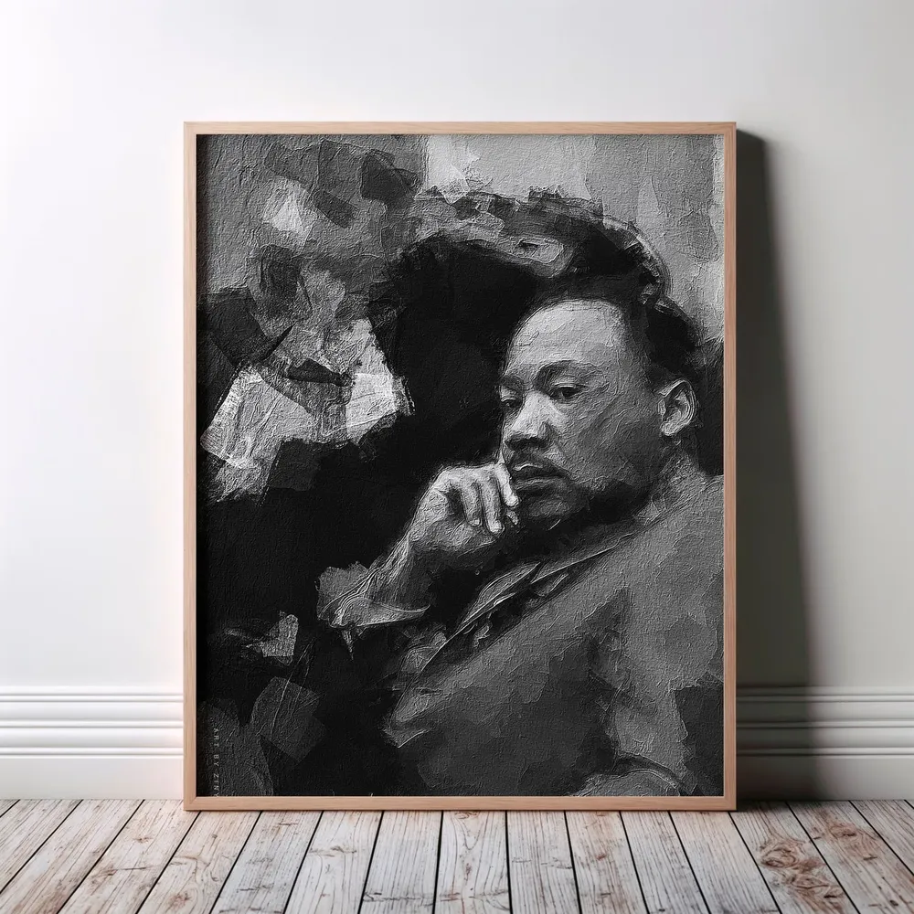 Martin Luther King Tribute Art Print, Civil Rights Icon