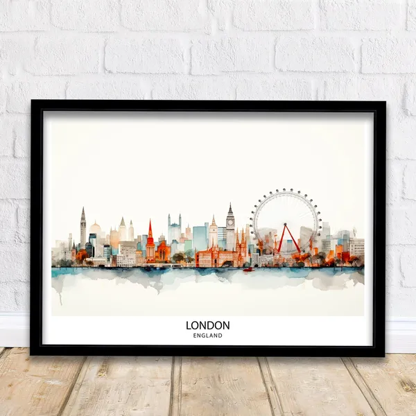 London England Travel Poster, UK Travel Decor