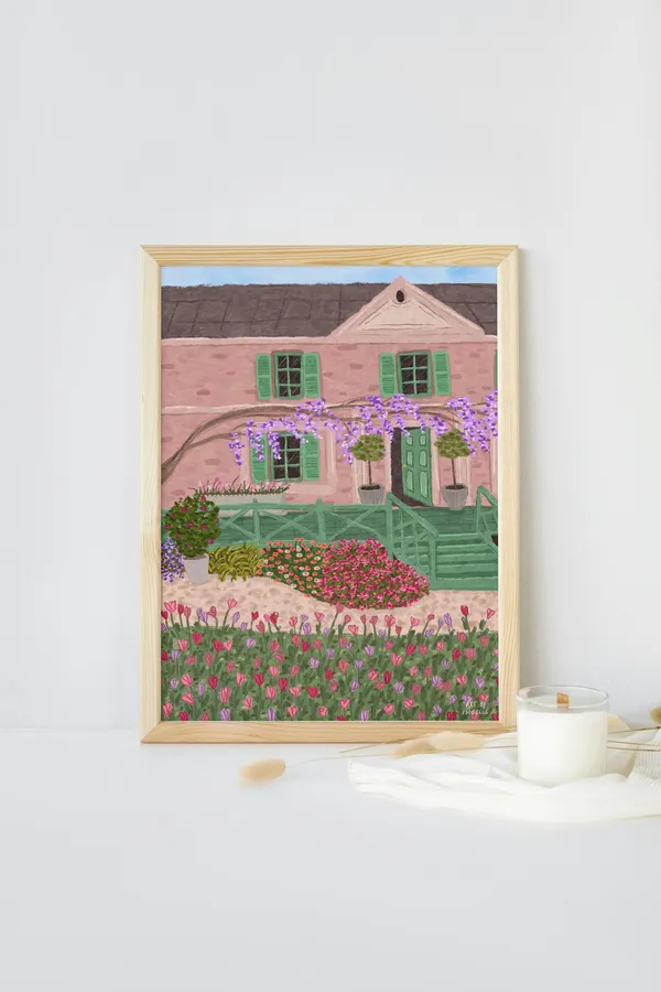 Claude Monet Retro Travel Poster