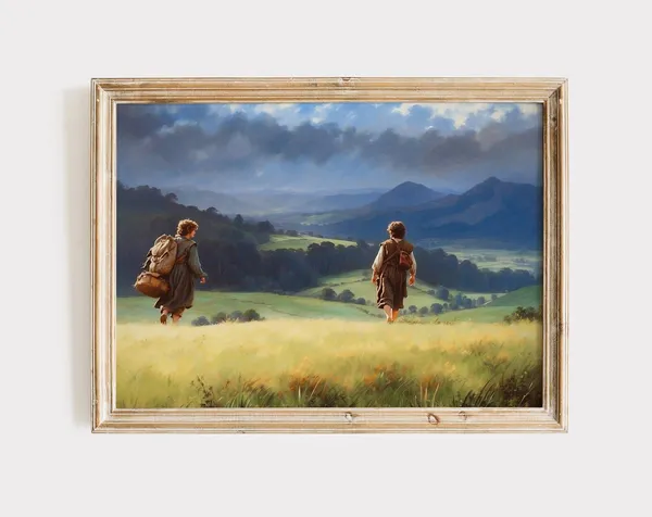 Old Friends Leaving The Shire Adventure Art Print