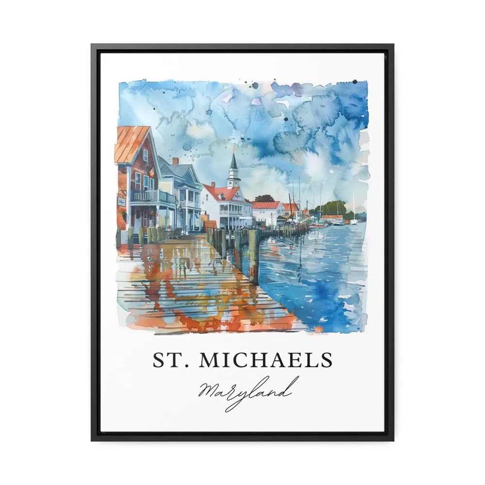 St Michaels Md Watercolor Travel Poster, Housewarming - Image 3