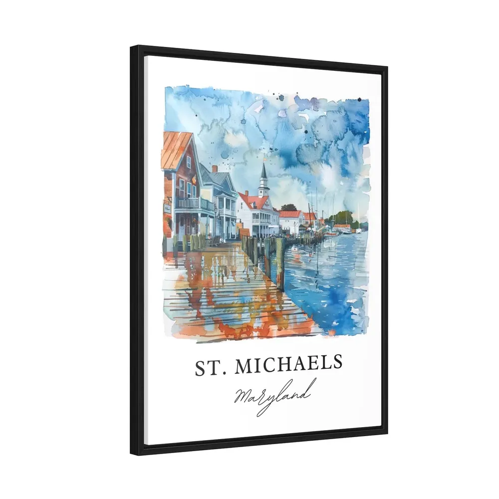 St Michaels Md Watercolor Travel Poster, Housewarming - Image 2
