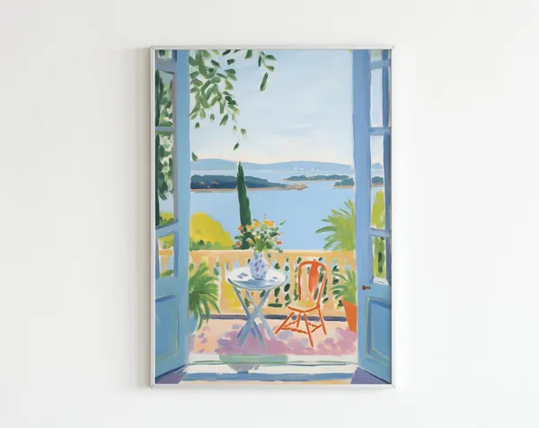 Matisse Open Window, Colorful Modern Art Print