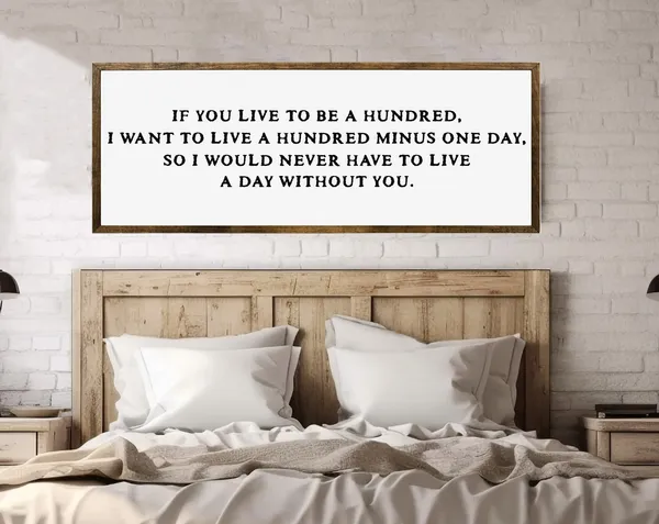 If You Live to Be a Hundred Farmhouse Wall Art Print