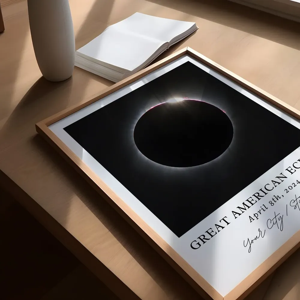 Solar Eclipse 2024 Custom Town Travel Poster - Image 5