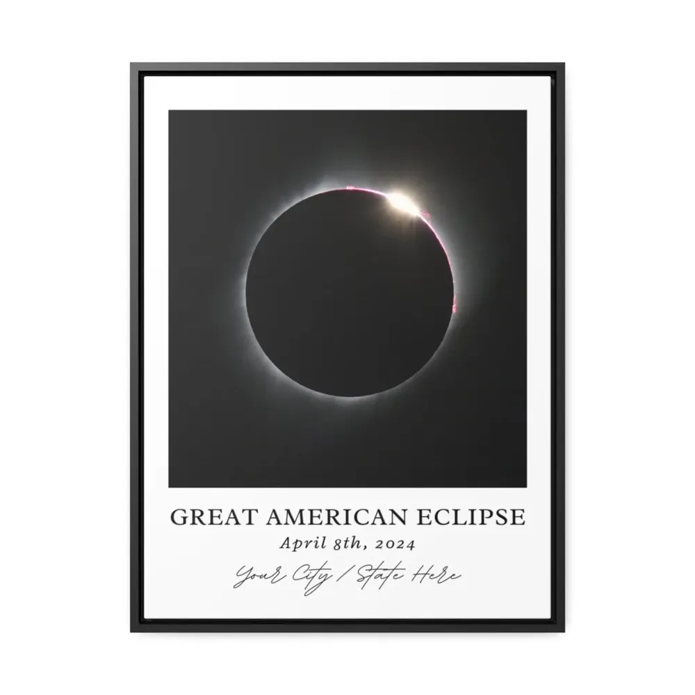 Solar Eclipse 2024 Custom Town Travel Poster - Image 3