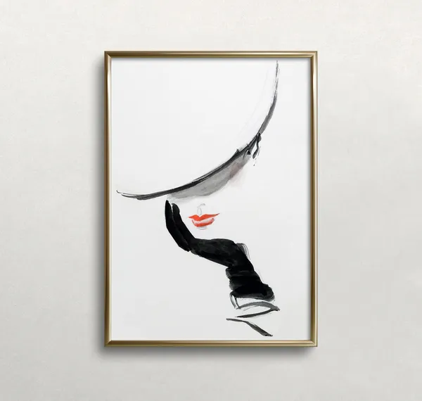 Woman Portrait, Vintage Retro Fashion Poster