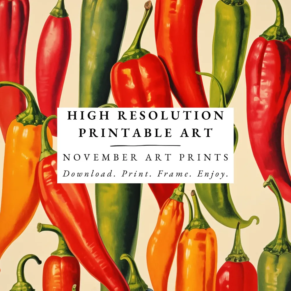 Vintage Chili Peppers Southwest Kitchen Art Print - Image 4