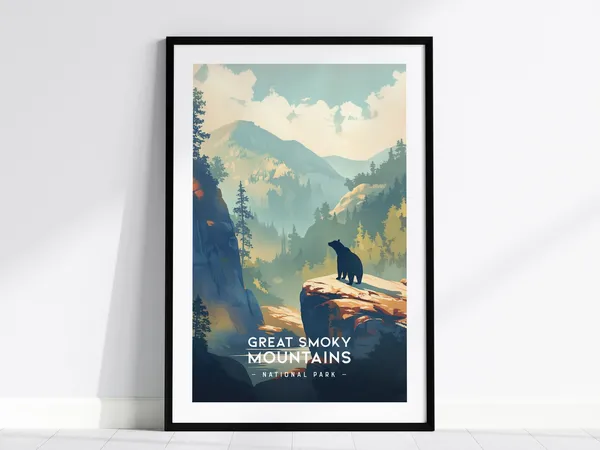 Great Smoky Mountains National Park Minimalist Poster