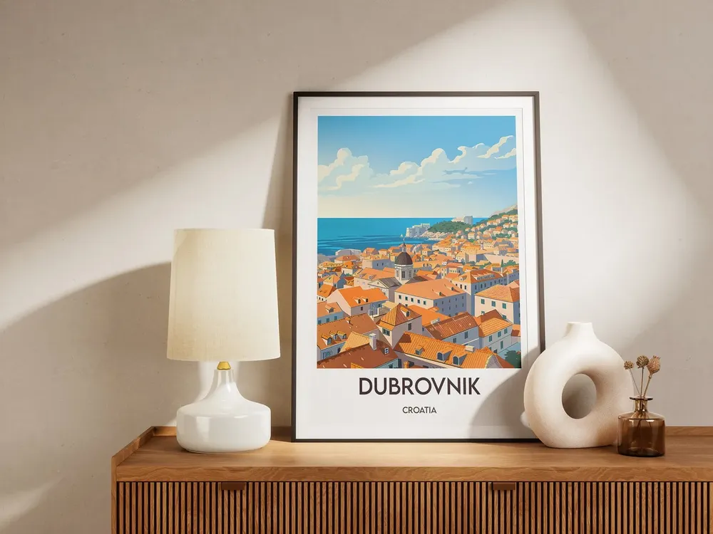 Dubrovnik Wall Art Illustration Poster - Image 2