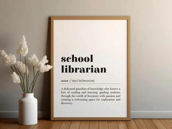 School Librarian Definition Art Print