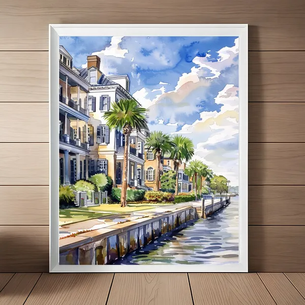 Colonial Charleston Battery Art Print, South Carolina
