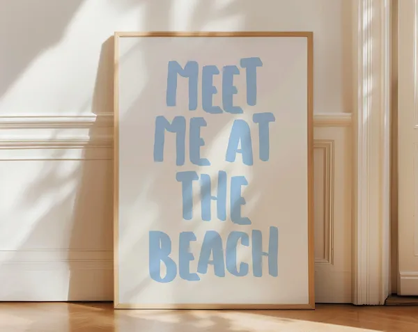 Meet Me At The Beach, Ocean Aesthetic Poster
