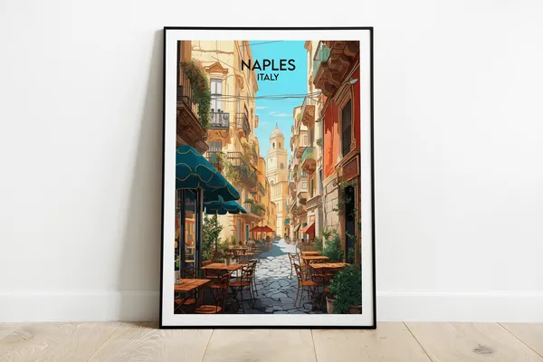 Naples Travel Poster, Italy Custom Personalised Gift