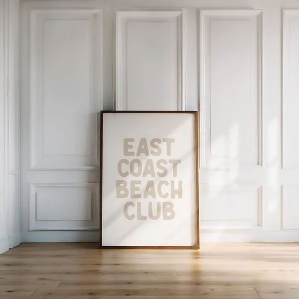 East Coast Beach Club Coastal Wall Art Print