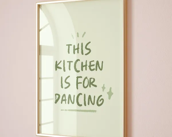 This Kitchen Is For Dancing Watercolor Art Print