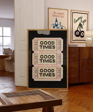 Shipped Ticket Bar Cart Poster Print