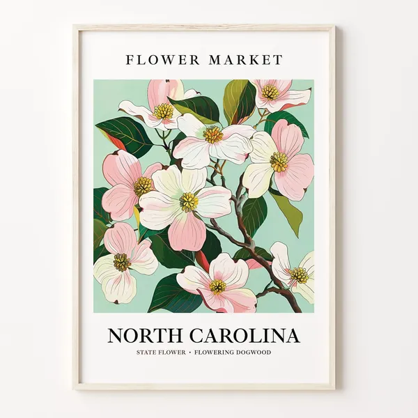 North Carolina State Flower, Flowering Dogwood Art Print