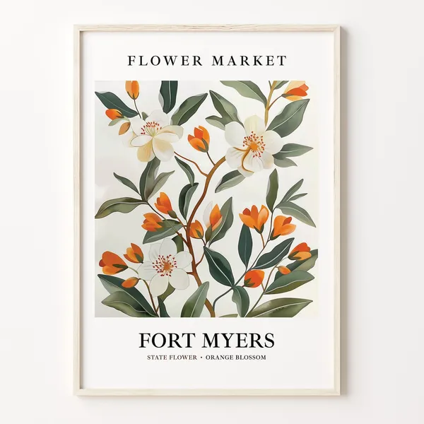 Fort Myers Florida Flower Market Art Print