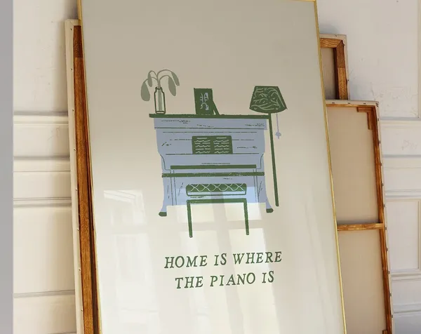 Home Is Where The Piano Is Art Print