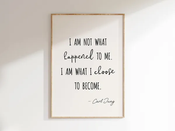 Carl Jung Quote Psychology Wall Art Print
