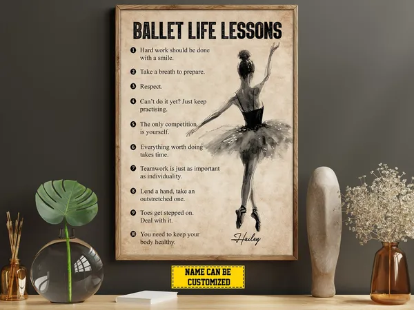 Ballet Life Lessons Personalized Art Print