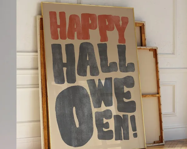 Vintage Halloween Quote Poster, Retro Typography