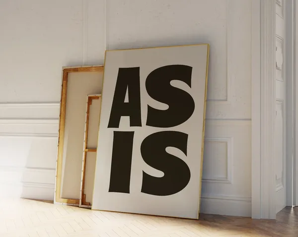 As Is Black and White Typography Wall Art Print