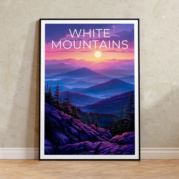 White Mountains, New Hampshire Travel Poster