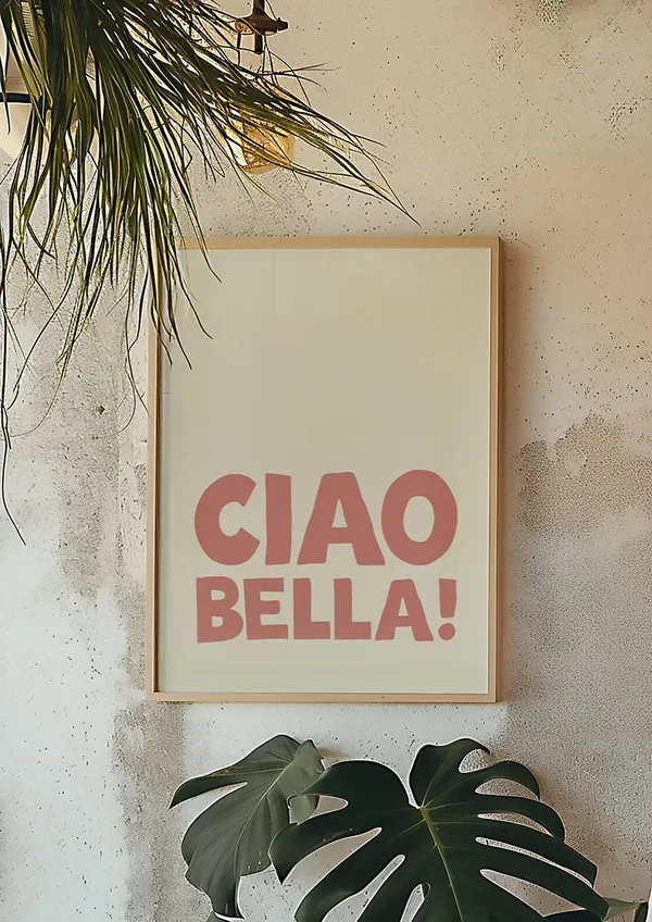 Ciao Bella Retro Italian Love Quote Art Print