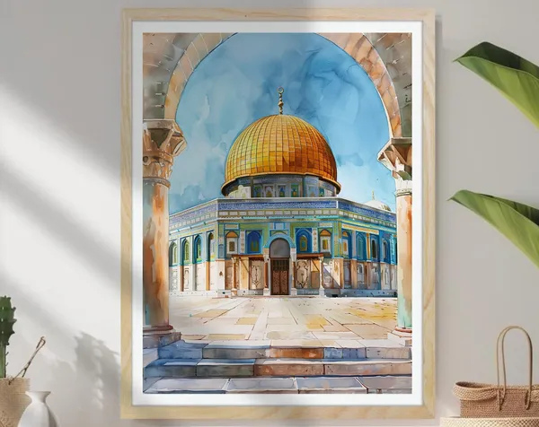 Alaqsa Mosque, Dome Of Rock Jerusalem Travel Poster