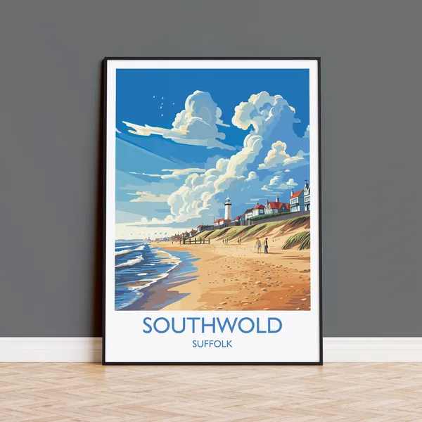 Southwold Travel Poster, Suffolk Coast Art Print