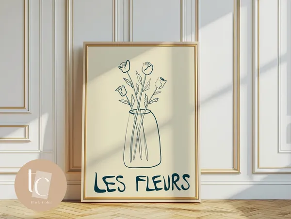 Les Fleurs Abstract Botanical Art Print Set