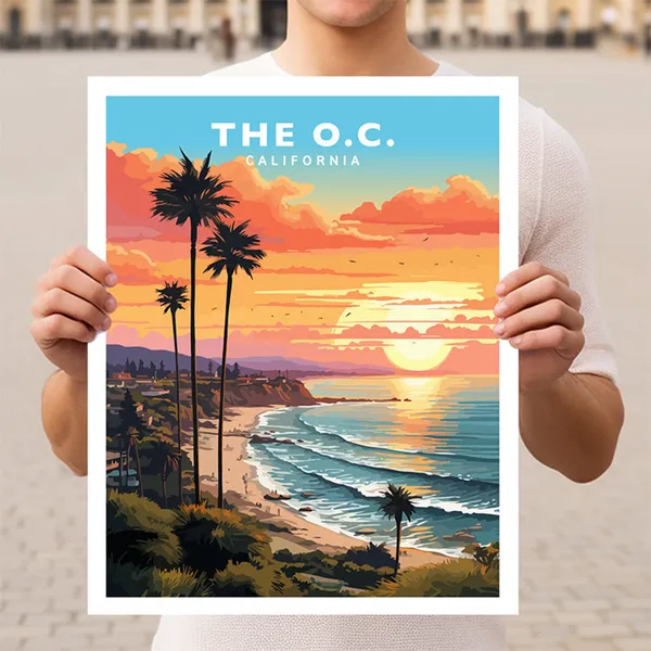 Orange County California Travel Poster Print