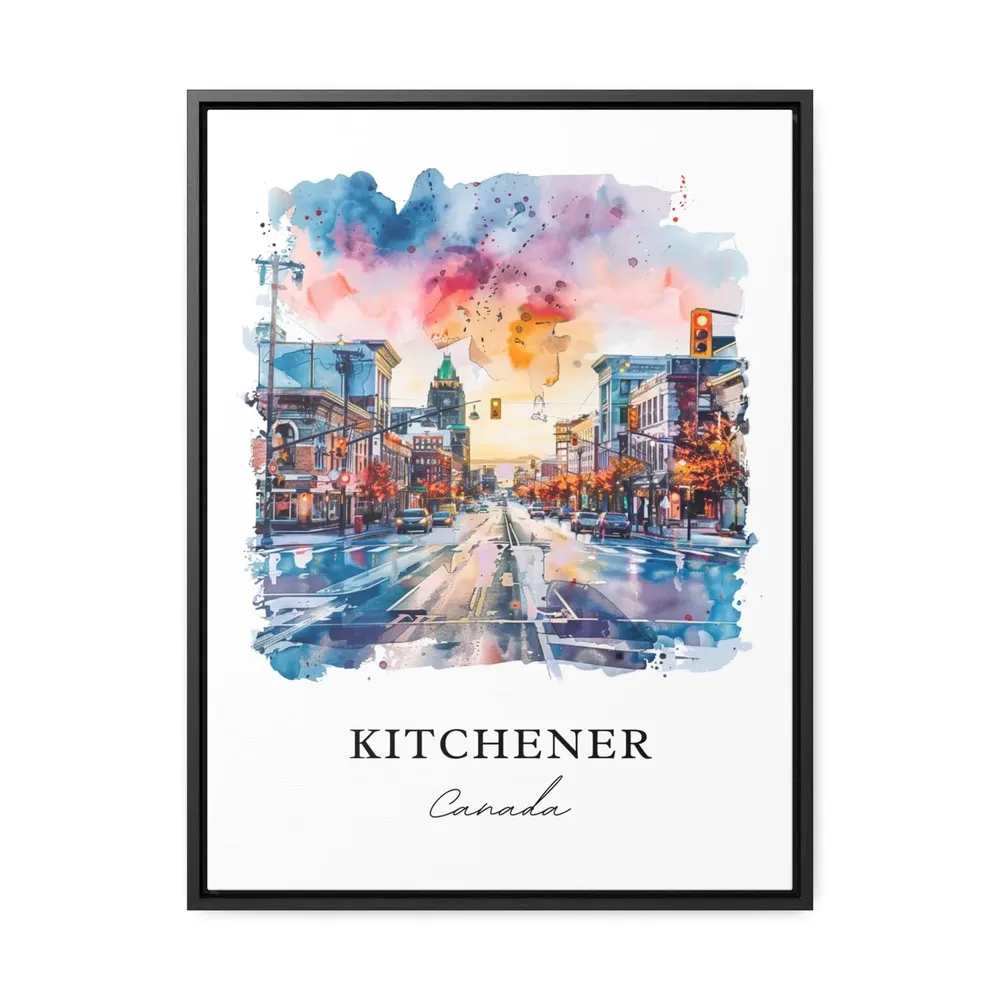 Kitchener Ontario Travel Poster, Watercolor Art Print - Image 3