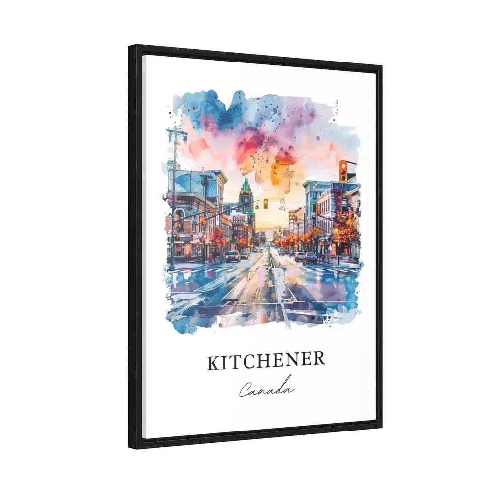 Kitchener Ontario Travel Poster, Watercolor Art Print - Image 2