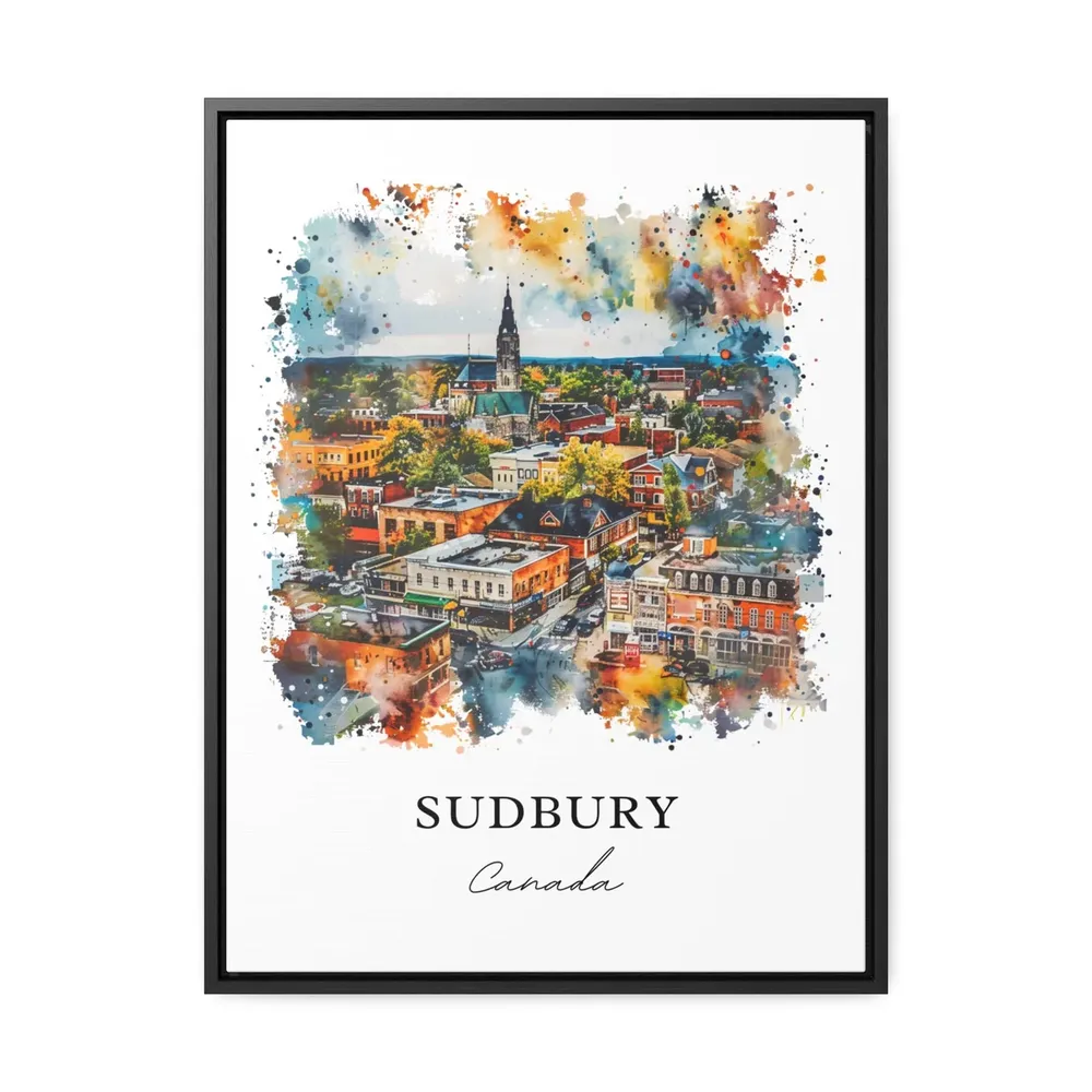 Sudbury Ontario Watercolor Travel Poster, Canada - Image 3
