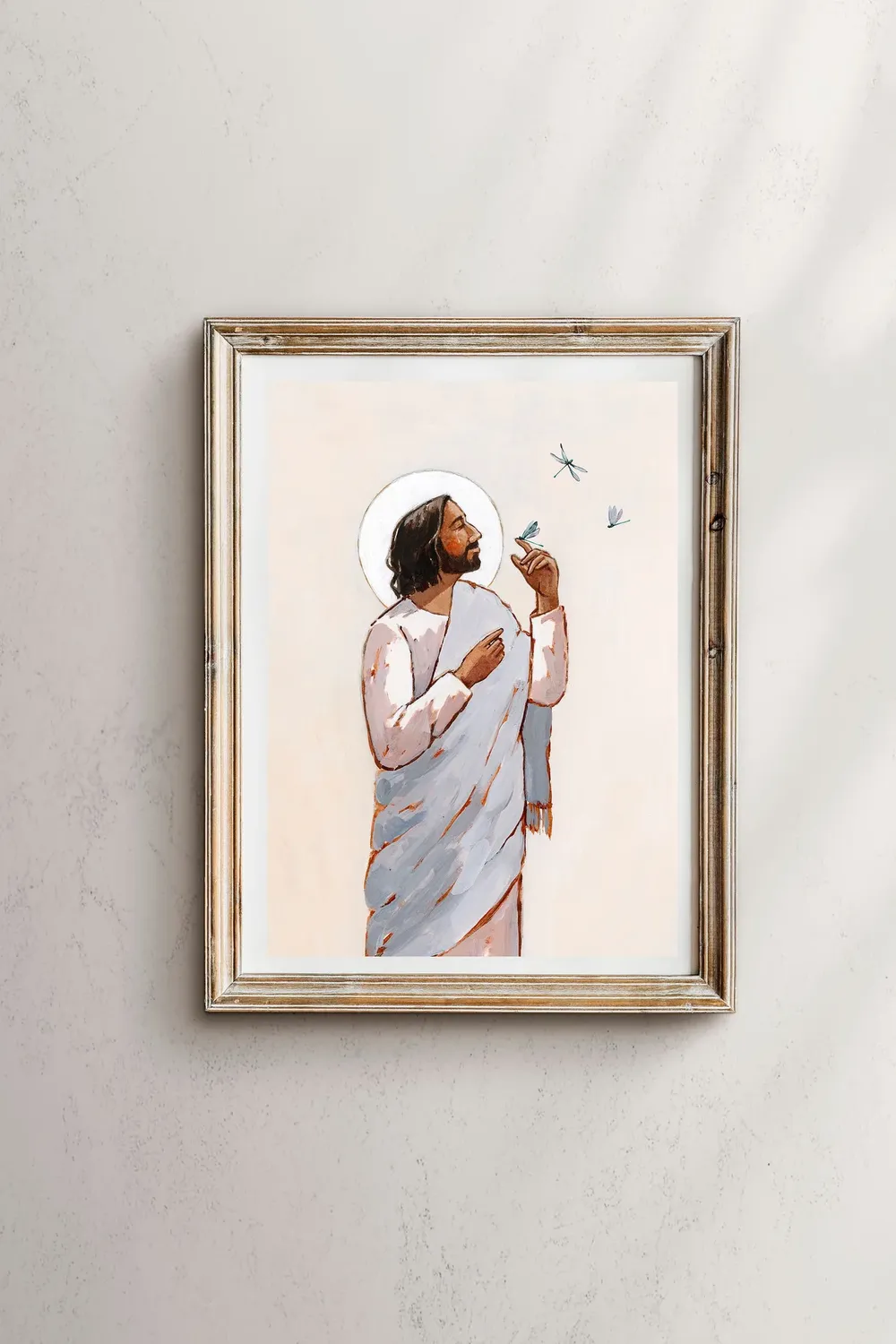 A Heavenly Messenger Print, Christ With Dragonflies