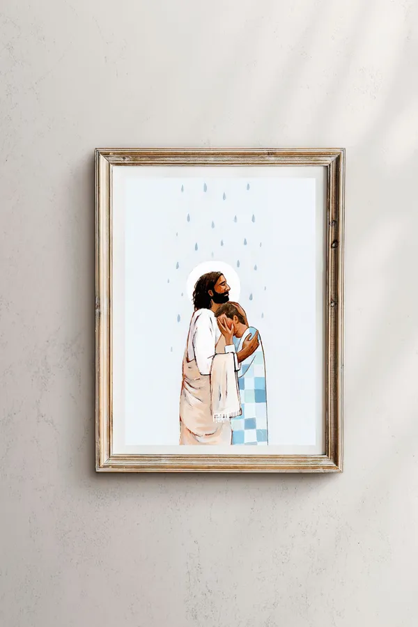 Jesus Christ Art Print, Male Version