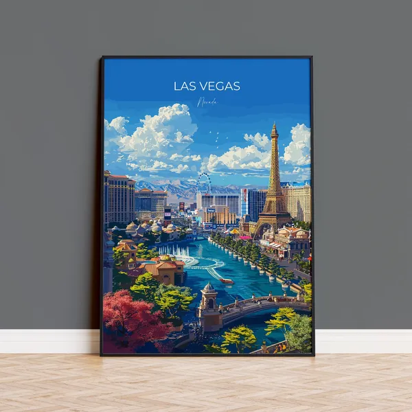 Las Vegas Travel Poster, Nevada Art Print