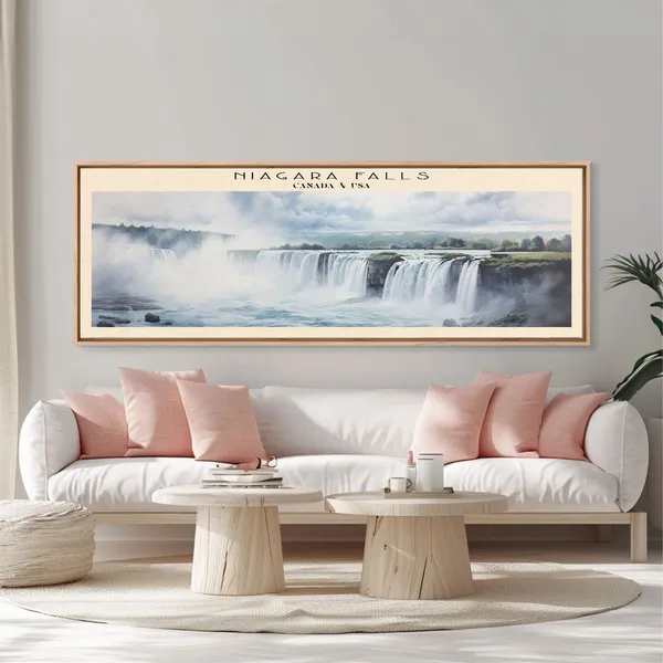 Niagara Falls Retro Travel Poster, Vintage Decor