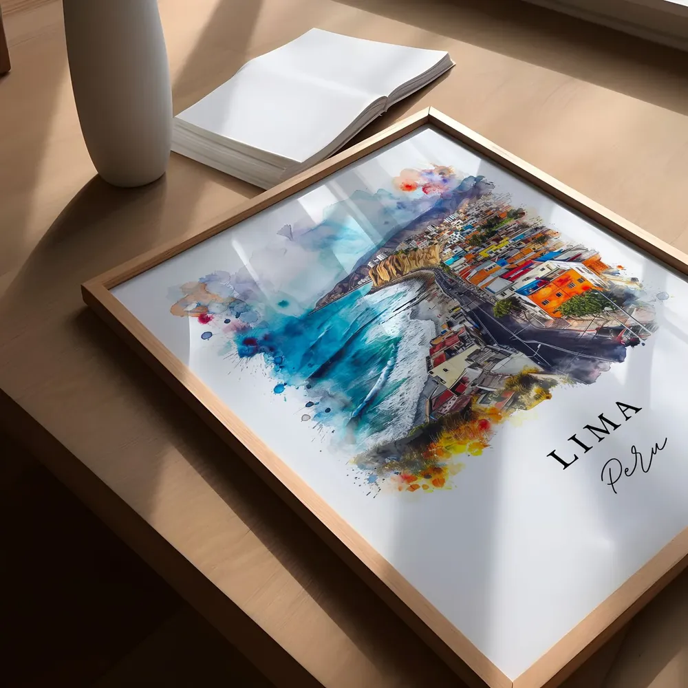 Lima Peru Custom Text Art Print, Latin America - Image 5