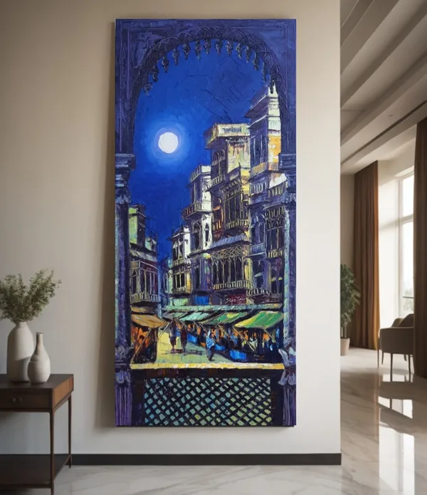 Indian Art Oil Painting, Pakistani Art Decor