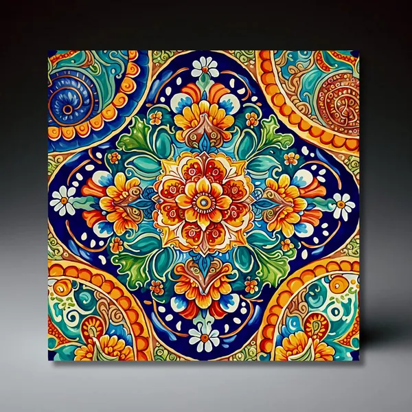 Deruta Style Ceramic Tile, Umbria Wall Art