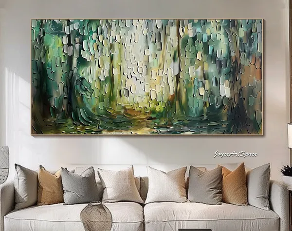 Abstract Forest Oil-Painting Style Wall Art Print