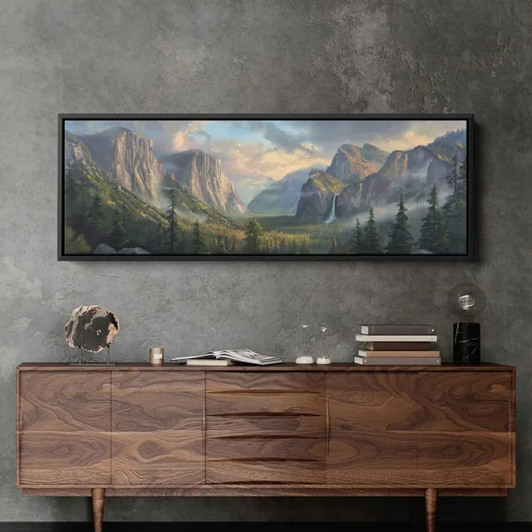 Yosemite National Park Panoramic Travel Poster