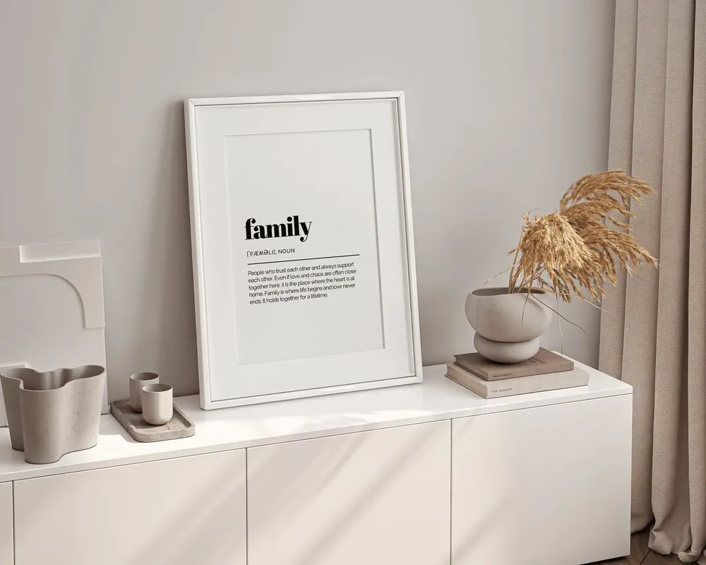 Family Definition Poster, Living Room Decor Gift - Image 2