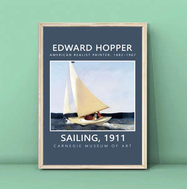 Edward Hopper Sailing 1911 Travel Poster