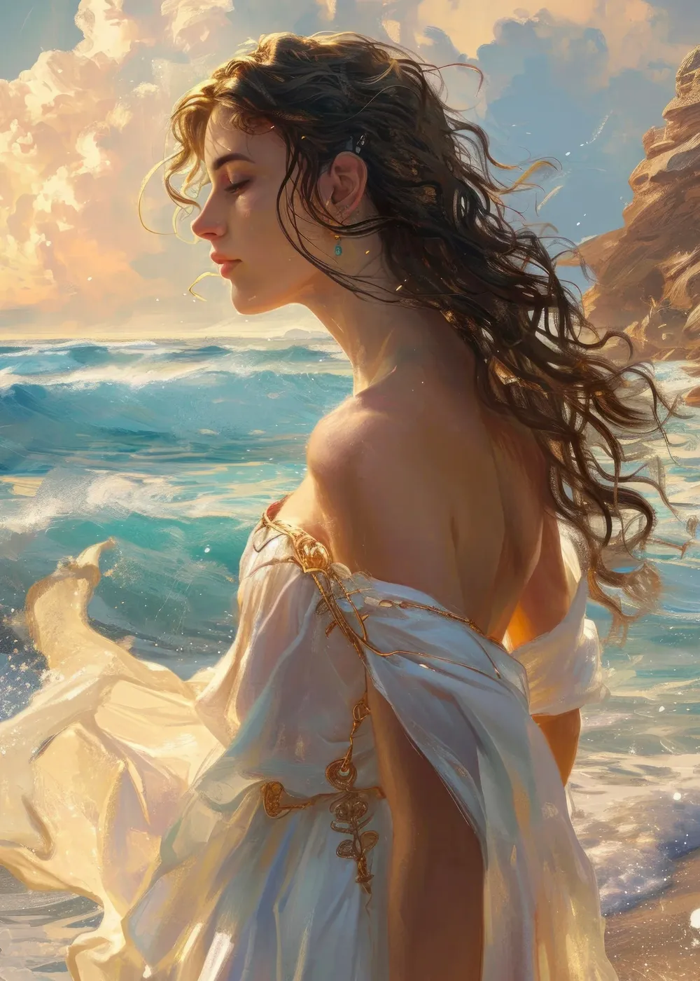 Aphrodite Greek Mythology Fantasy Art Print
